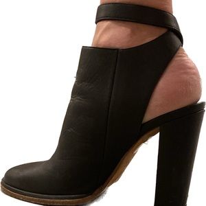 Vince High Heeled Sling back Mule Shoe with Ankle Strap